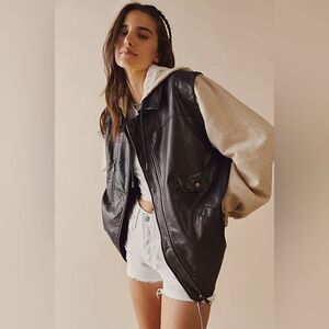 FP Sweet Nothings vegan leather jacket. Small